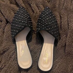 Bonnibel Black Studded Mules
